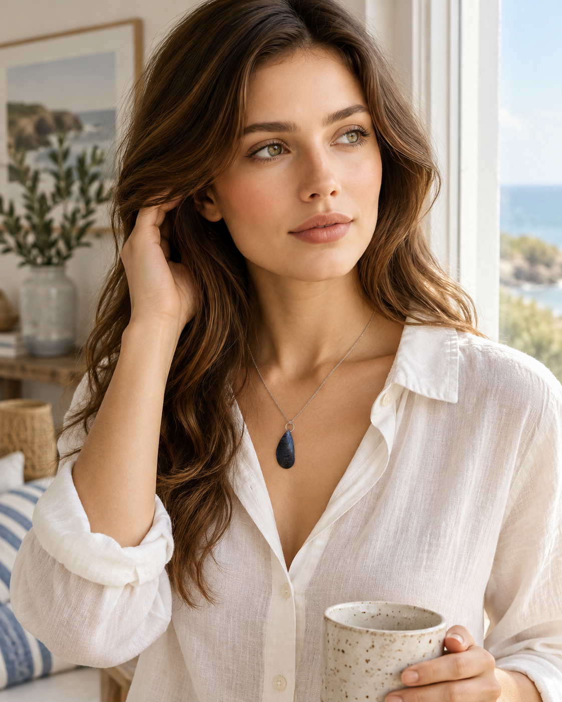 Moule des rivages belges — collier coquillage véritable (3)