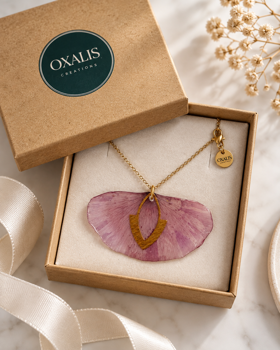 Collier Coquelicot en écrin